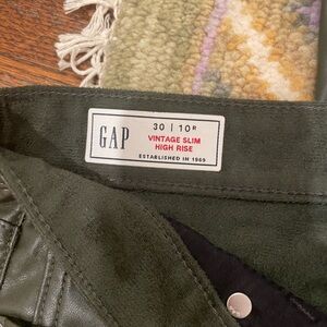 GAP Olive High Rise Slim Pants